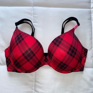 PLAID PINK BRA - 36D
